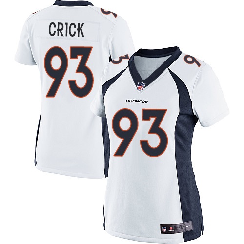 Women's Elite Jared Crick Nike Jersey White Road - #93 NFL Denver Broncos